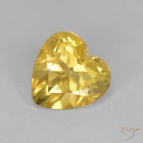 1.26ct Natural Dourado médio Citrino, Coração, VS