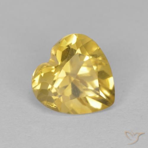 Citrino Dourado médio Natural 1.26ct, Coração, VS
