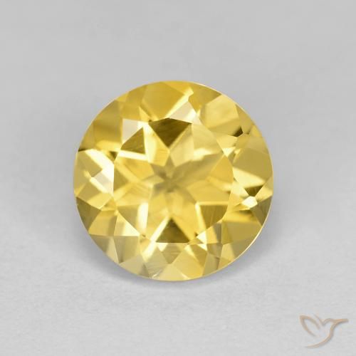 1.90ct Natural ouro médio Citrino, Redondo, VS