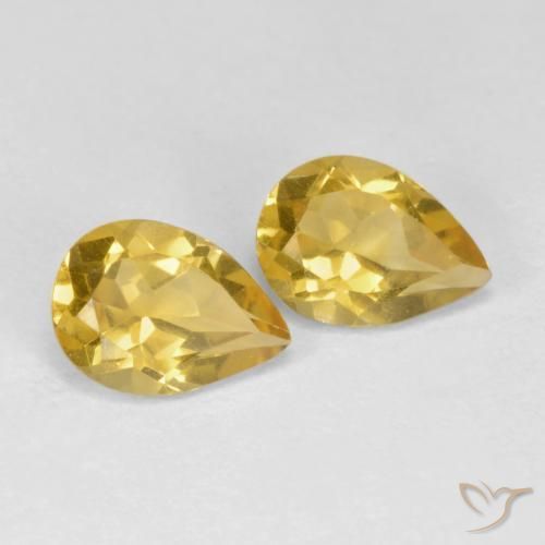 Pedras preciosas de Citrino Laranja Dourada natural de 1.21 ct, Formato de pêra, VS