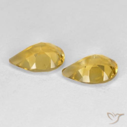 Pedras preciosas de Citrino Laranja Dourada natural de 1.21 ct, Formato de pêra, VS