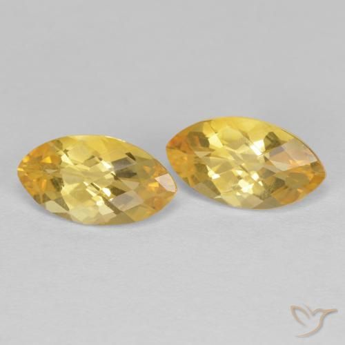 Pedras preciosas de Citrino Dourado natural de 1.88 ct, Marquesa, VS