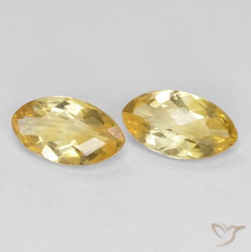 Pedras preciosas de Citrino Dourado natural de 1.78 ct, Marquesa, VS
