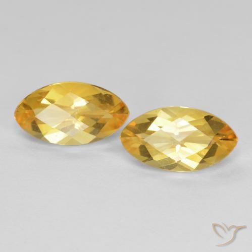 Pedras preciosas de Citrino Dourado natural de 1.96 ct, Marquesa, VS