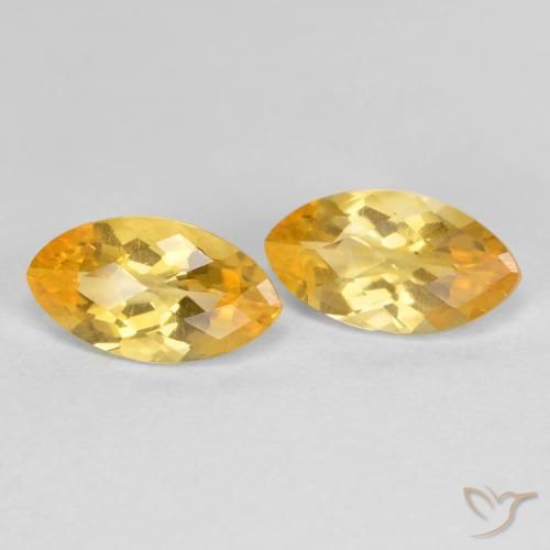 Pedras preciosas de Citrino Laranja-Ouro natural de 1.80 ct, Marquesa, VS