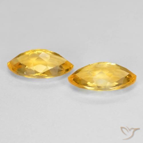 Pedras preciosas de Citrino Laranja-Ouro natural de 1.80 ct, Marquesa, VS