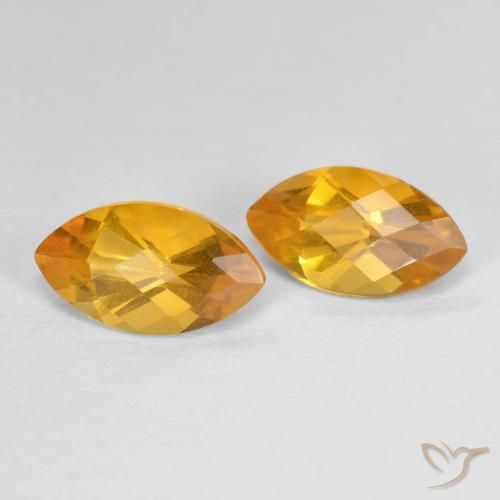 1.80ctw Natural Laranja-Ouro Citrino, Marquesa, VS