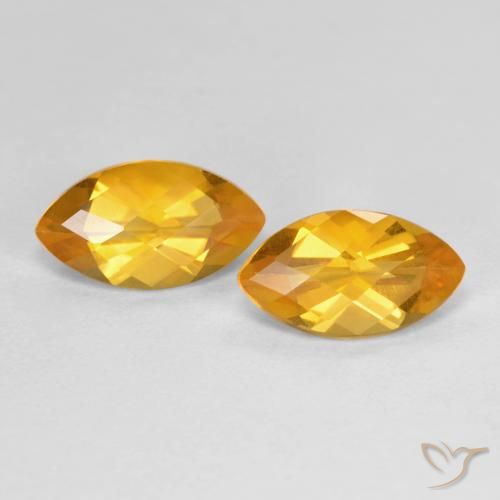 Pedras preciosas de Citrino Laranja-Ouro natural de 1.80 ct, Marquesa, VS