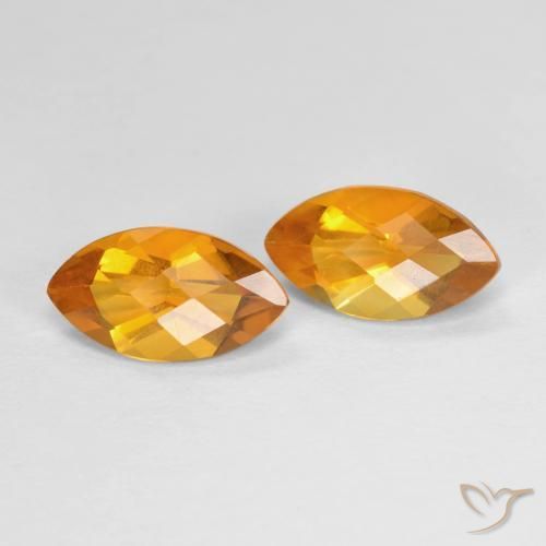 1.82ctw Natural Laranja escuro Citrino, Marquesa, VS