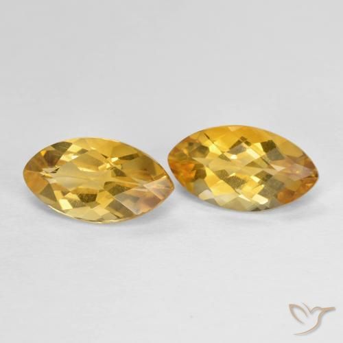 1.99ctw Natural Dourado Médio-escuro Citrino, Marquesa, VS