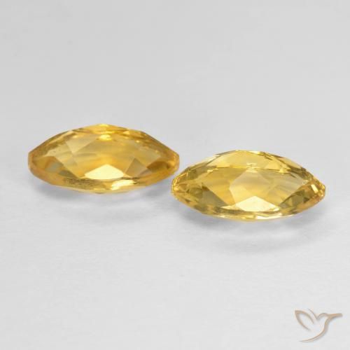 Pedras preciosas de Citrino Dourado Médio-escuro natural de 1.99 ct, Marquesa, VS
