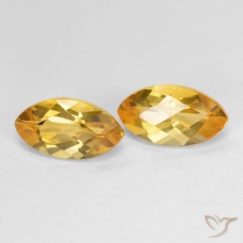 Pedras preciosas de Citrino Dourado Escuro natural de 2.08 ct, Marquesa, VS