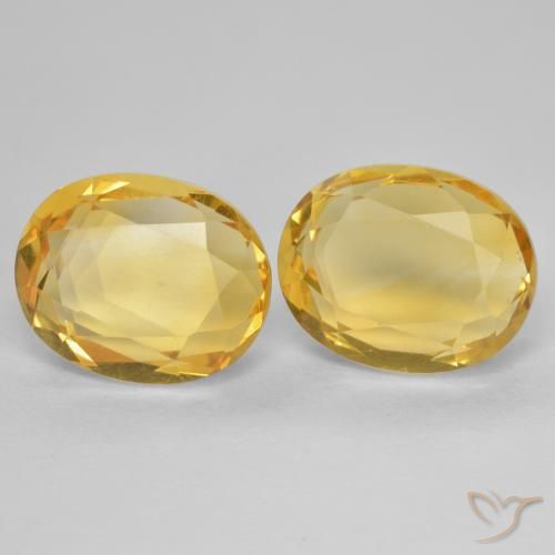 Pedras preciosas de Citrino Dourado natural de 5.56 ct, oval, VVS-VS