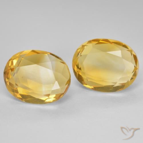 Pedras preciosas de Citrino Dourado natural de 5.69 ct, oval, VVS-VS