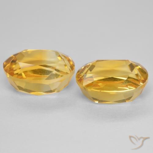 Pedras preciosas de Citrino Dourado natural de 5.69 ct, oval, VVS-VS