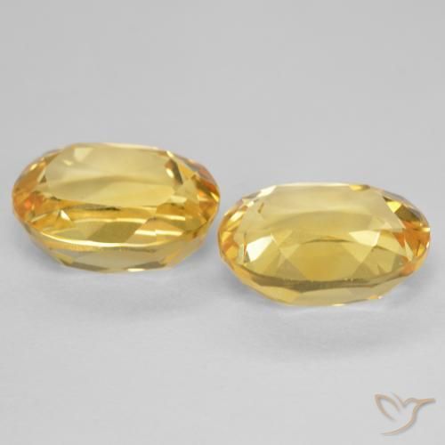 Pedras preciosas de Citrino Dourado natural de 5.02 ct, oval, VVS-VS