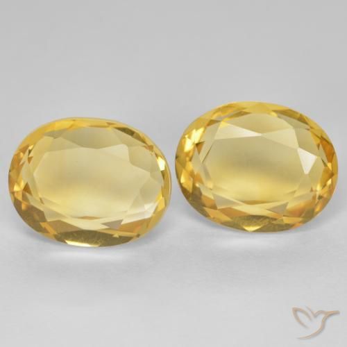 Pedras preciosas de Citrino Dourado natural de 5.54 ct, oval, VVS-VS