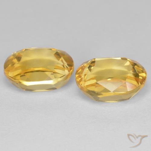 Pedras preciosas de Citrino Dourado natural de 5.54 ct, oval, VVS-VS