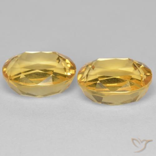 Pedras preciosas de Citrino Laranja Dourada natural de 5.71 ct, oval, VVS-VS