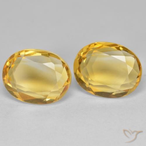 Pedras preciosas de Citrino Dourado natural de 5.68 ct, oval, VVS-VS