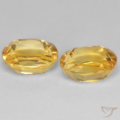 Pedras preciosas de Citrino Dourado natural de 5.68 ct, oval, VVS-VS