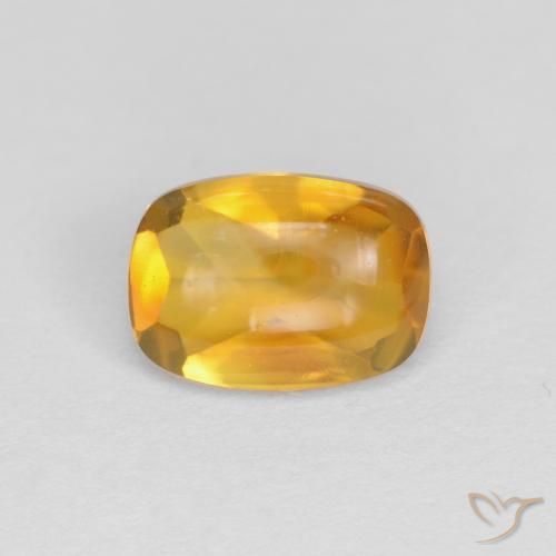 0.86ct Natural Dourado Escuro Citrino, Almofada, Transparente