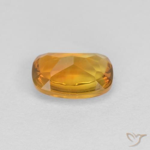 Citrino Dourado Escuro Natural 0.86ct, Almofada, Transparente