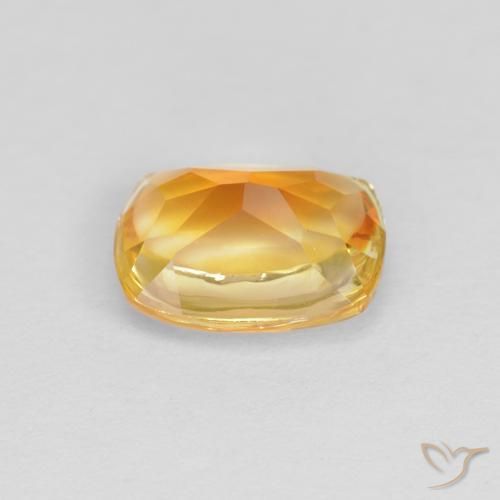 Citrino Laranja Médio Natural 1.32ct, Almofada, Transparente