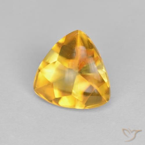 Citrino Dourado Escuro Natural 1.61ct, Trilhão, Transparente
