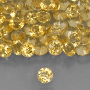Pedras preciosas de citrino dourado natural de 4,81 ct, corte redondo, VVS-VS