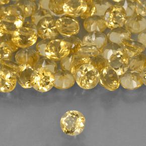 Pedras preciosas de citrino dourado natural de 4,81 ct, corte redondo, VVS-VS