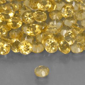 Pedras preciosas de citrino dourado natural de 4,81 ct, corte redondo, VVS-VS
