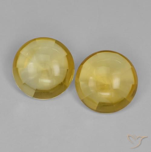 9.85ctw Natural Amarelo Toscana Citrino, Redondo, Transparente