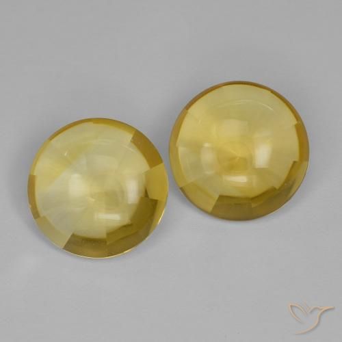 Pedras preciosas de Citrino Amarelo Toscana natural de 9.85 ct, Redondo, Transparente