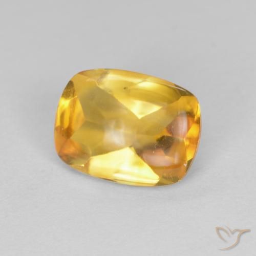 1.26ct Natural Dourado Escuro Citrino, Almofada, Transparente