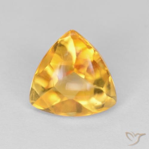 1.81ct Natural Laranja Dourada Citrino, Trilhão, Transparente