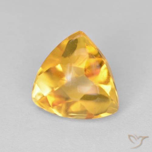 Citrino Laranja Dourada Natural 1.81ct, Trilhão, Transparente