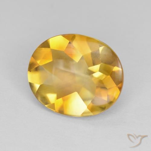 Citrino Laranja Dourado Profundo Natural 3.81ct, oval, Transparente