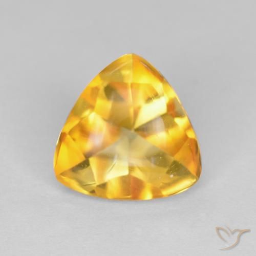 1.64ct Natural ouro médio Citrino, Trilhão, Transparente