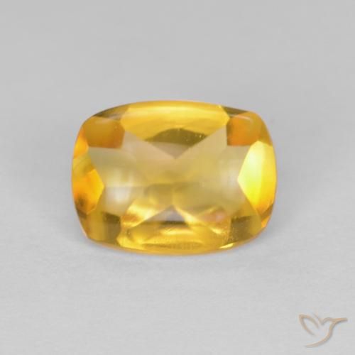 1.25ct Natural Dourado médio Citrino, Almofada, Transparente