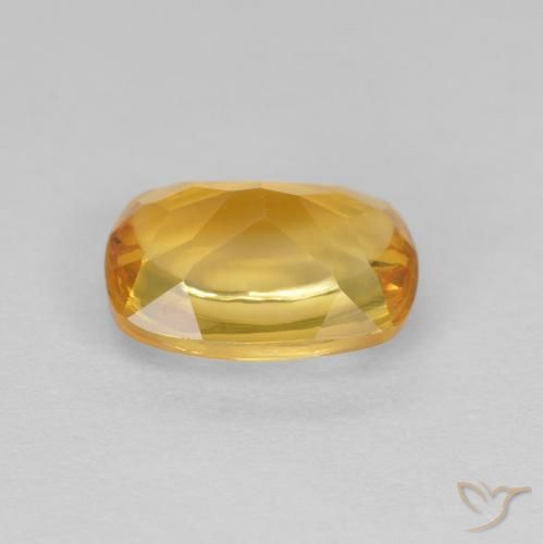 Citrino Dourado médio Natural 1.25ct, Almofada, Transparente