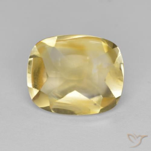 Citrino Dourado Natural 4.68ct, Almofada, Transparente