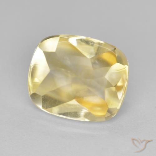 Citrino Dourado Natural 5.66ct, Almofada, Transparente