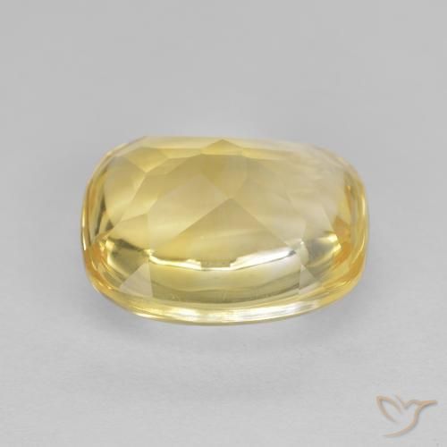Citrino Dourado Natural 5.66ct, Almofada, Transparente