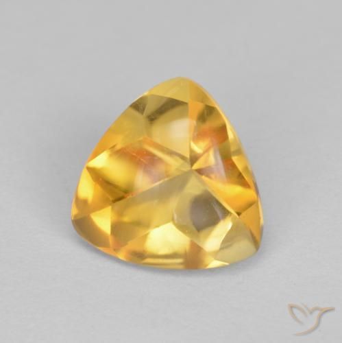 Citrino Laranja Dourado Profundo Natural 1.70ct, Trilhão, Transparente