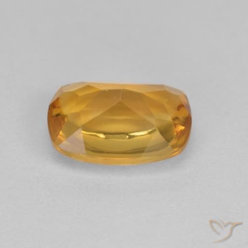 Citrino Laranja Médio Natural 1.36ct, Almofada, Transparente