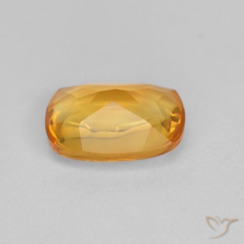 Citrino Laranja Dourado Profundo Natural 1.15ct, Almofada, Transparente