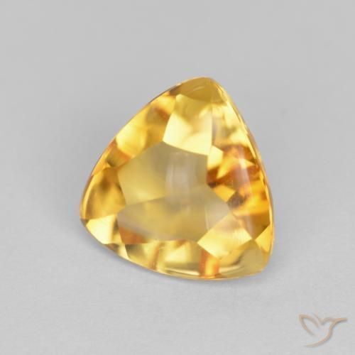 Citrino Laranja Dourado Profundo Natural 1.56ct, Trilhão, Transparente