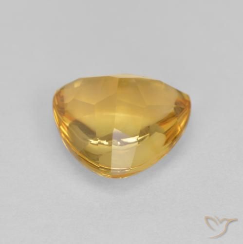Citrino Laranja Dourado Profundo Natural 1.56ct, Trilhão, Transparente