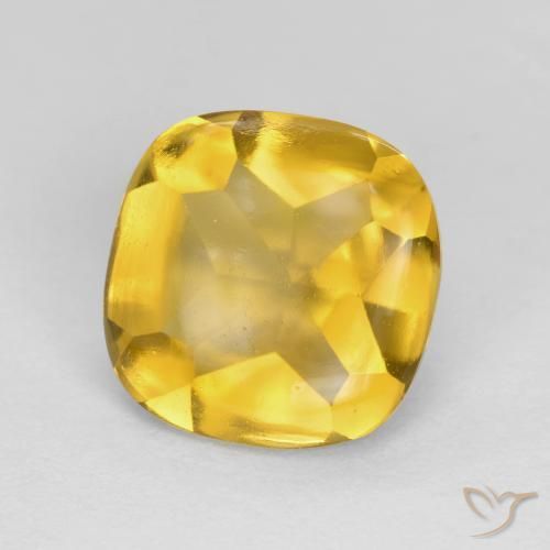3.40ct Natural Dourado Citrino, Almofada, Transparente